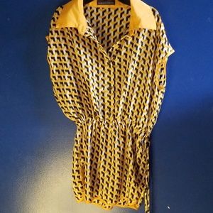 Pop color front button Blouse